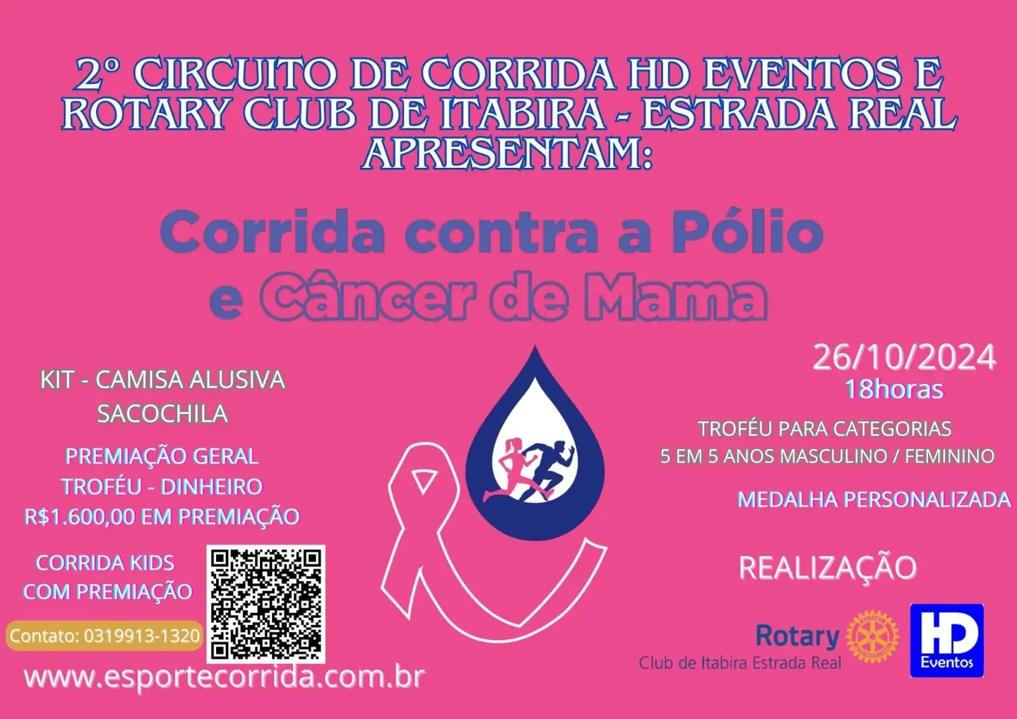 Corrida contra a Pólio e Câncer de Mama