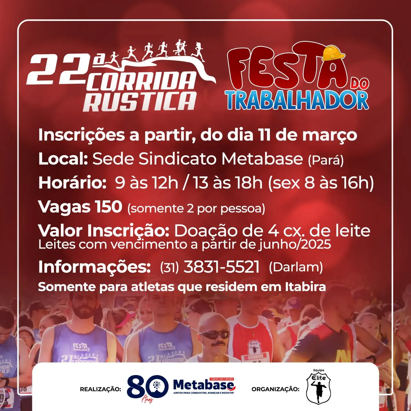 22ª Corrida Rústica do Sindicato Metabase - 1º de maio